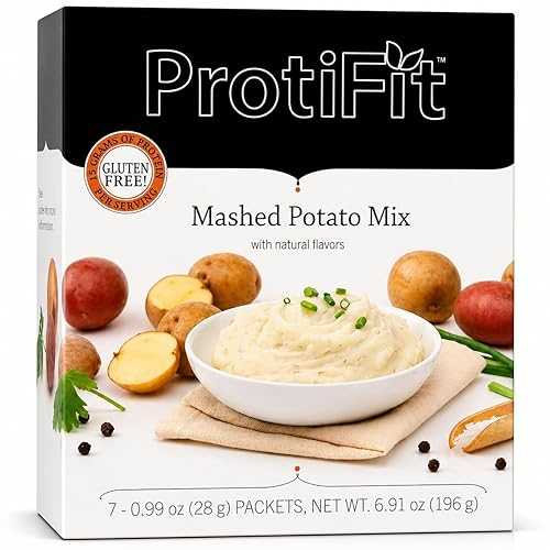 ProtiFit Protein Mashed Potato Mix, 15g Protein, 110 Calories, Low Sugar, Low Fat, Gluten Free, 7 Servings Per Box