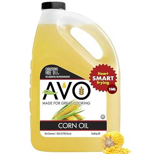 AVO Corn Oil 1 Gallon (128 fl 薬局衡オンス) - High Smoke Point Oil for Frying, Baking \u0026 Everyday Cooking - Food Grade Oil with Cholesterol Free, No Preservatives \u0026 Kosher Certified