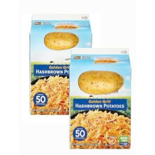 Generic Golden Grill Hashbrown Potatoes Non-GMO Certified. No Artificial Colors or Flavors. Gluten Free \u0026 Kosher. Large Carton 33.1 薬局衡オンス 2 Pack (Idaho Spuds)