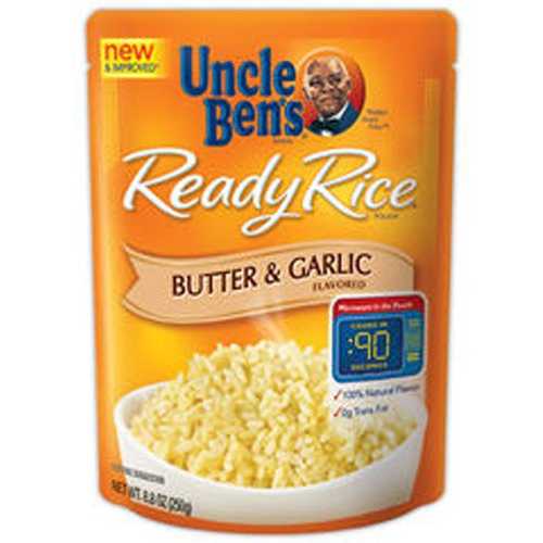 Uncle Ben\u0027s Ready Rice Butter \u0026 Garlic Flavored, 8.8-Ounce Packages (Pack of 6)