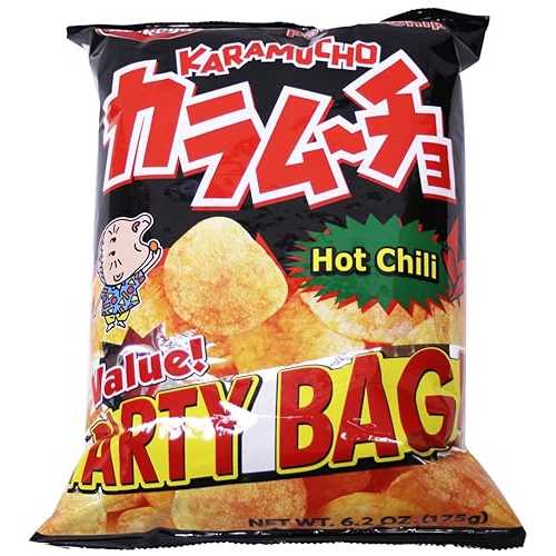 CAIKEZI Koikeya Karamucho Party Chips Bag, Hot Chili, 6.17 Ounce (Pack of 6)