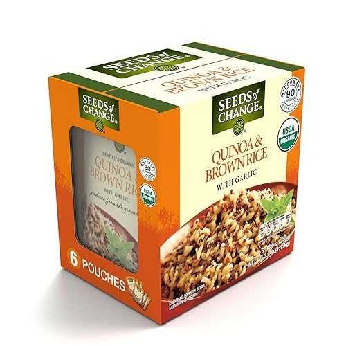 Seeds of Change Certified Organic Quinoa and Brown Rice with Garlic (8.5 薬局衡オンス., 6 pk.)