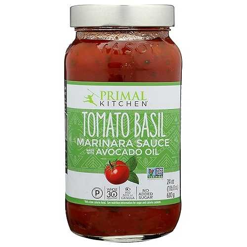 Primal Kitchen Tomato Basil Marinara Sauce, Non GMO, 24 Ounces (Pack Of 6)