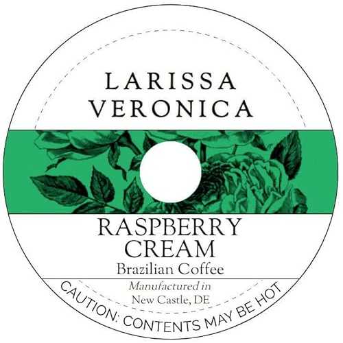 Larissa Veronica Raspberry Cream Brazilian Coffee (Single Serve K-Cup Pods) (Gourmet, Naturally Flavored, Whole Coffee Beans) (12 pods, ZIN: 574322) - 2 Pack