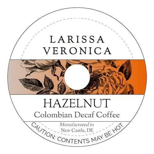 Larissa Veronica Hazelnut Colombian Decaf Coffee (Single Serve K-Cup Pods) (Gourmet, Naturally Flavored, Whole Coffee Beans) (12 pods, ZIN: 573020)