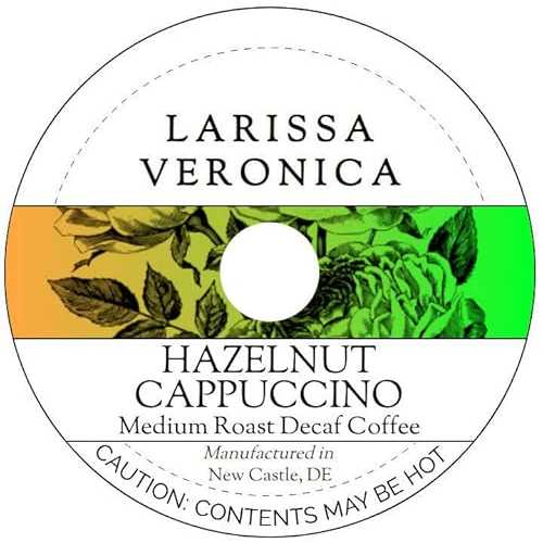 Larissa Veronica Hazelnut Cappuccino Medium Roast Decaf Coffee (Single Serve K-Cup Pods) (Gourmet, Naturally Flavored, Whole Coffee Beans) (12 pods, ZIN: 578121) - 3 Pack