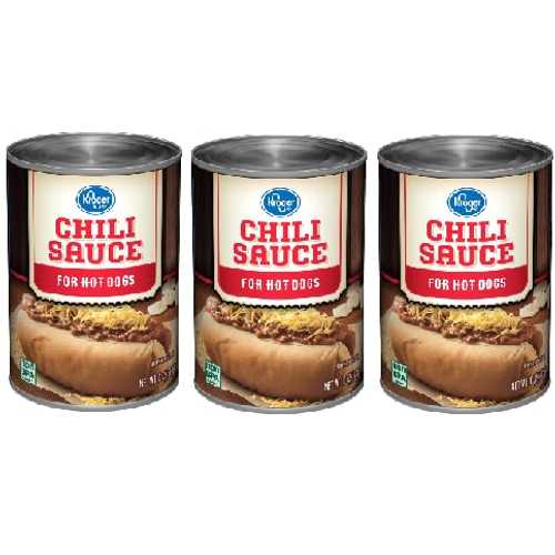 Generic Chili Sauce For Hot Dog (Pack Of 3 Cans,10 薬局衡オンス. Each)