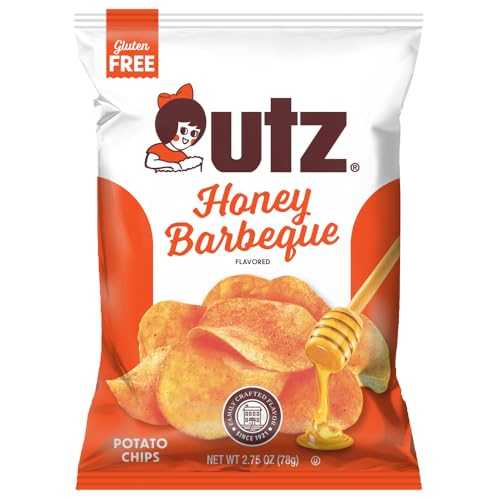 Utz Honey BBQ Potato Chips 2.75 薬局衡オンス Bags (14 Count) Sweet and Smoky Flavor with Signature Crunch Snack Pack for Lunches, Parties, and Road Trips