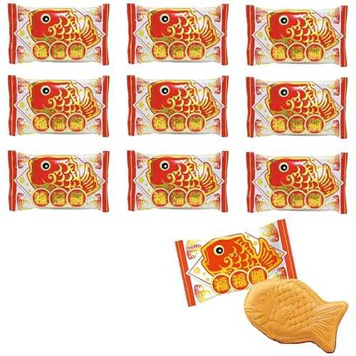 sugimura-ya Japanese Taiyaki Snack Chocolate Special Ver. Pukupuku-tai Fish Snack 0.7薬局衡オンス(20g) Set Of 10