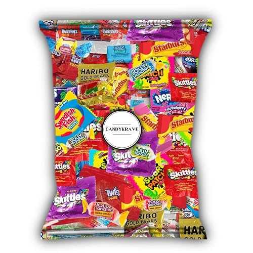 CandyKrave Assorted Candy Variety Pack - 10 Fruity Flavors - 3 lbs Bulk Candy Bag - Individually Wrapped Pinata Candy Mix - Delicious Sweets for Birthdays, Pantry, Baby Showers \u0026 Gender Reveal