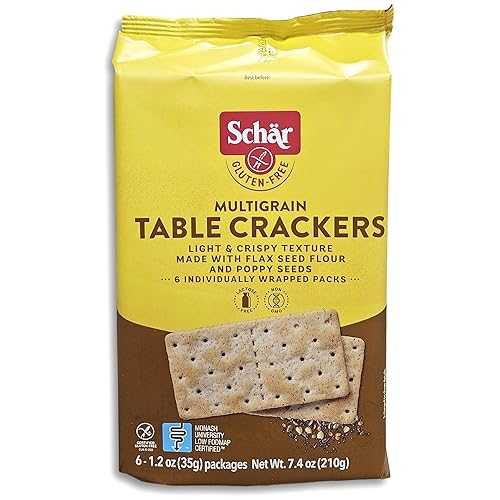 Schar Gluten Free Multigrain Table Crackers, 7.4 Ounces, 5 Count Case