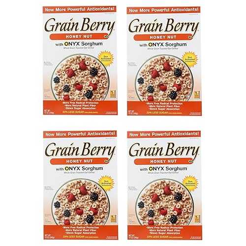 Generic Grain.Berry Cereal - Honey Nut Oats with ONYX Sorghum - 12 Oz Box - Pack of 4