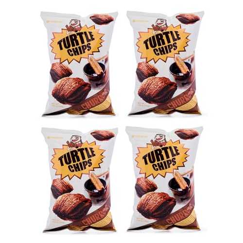 [4 Big Packs] Orion Turtle Chips Chocolate Churro Flavor, 160g, 5.65薬局衡オンス