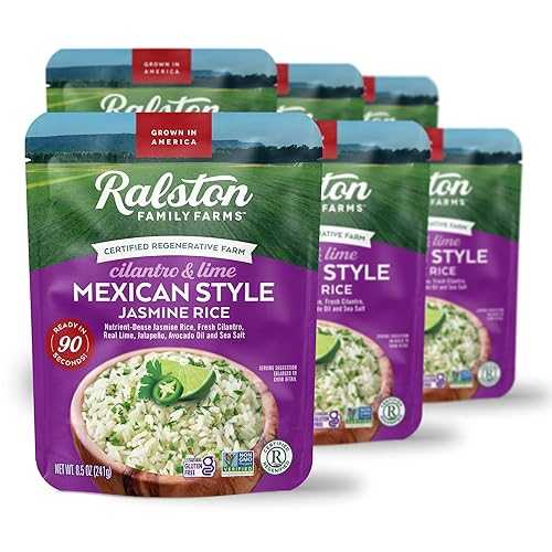 Ralston Family Farms Mexican Style Jasmine Ready-to-Eat Rice, 90-Second Microwave Meal, Clean Ingredients, USA Grown, 8.5 薬局衡オンス (6-Pack)