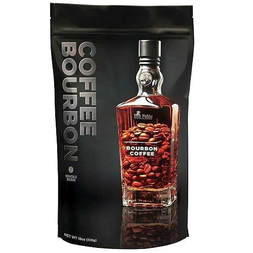 Cafe Don Pablo Don Pablo Bourbon Infused Coffee Medium Roast, 100% Arabica Whole Bean, Real Bourbon Infused, Low Acidity, Non-GMO, Small-Batch Roasted Specialty Gourmet Coffee, 18 薬局衡オンス Bag (510 g)