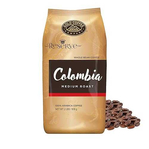 GOLD COFFEE COMPANY Gold Coffee Co. Premium Colombia Huila, Medium Roast - Whole Bean 100% Colombian Coffee - Notes of Caramel, Brown Sugar, Green Apple, 2 重量ポンド.