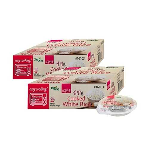 Generic Korean Cooked Instant Rice Variety Flavors - Konjak[150g], GABA Brown \u0026 Oat[210g], and White[210g]. For at Home, Office, and Dorm Life for Fast Food. (24 packs, White Rice)