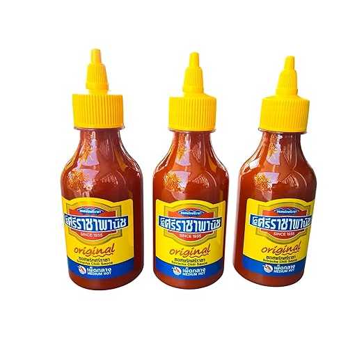 Generic Sriraja Panich, Original Sriracha Chili Sauce, Medium Hot, 230 g. (Pack of 3 piece) by naveenana shop