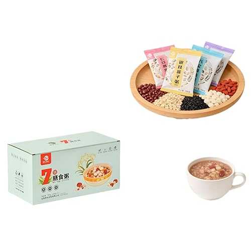 FFEEJ 7 Flavors Whole Grain Congee, 7 Packs/Box 700g, Nutritious Breakfast Porridge, Easy Cooking In 30 Mins (Stove/Rice Cooker)