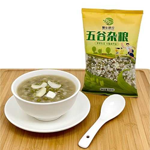 FFEEJ 500g Mung Bean Lily Congee, Nutritious Breakfast Whole Grain Porridge, Quick Cooking With Stove/Rice Cooker, Healthy Meal/Snack