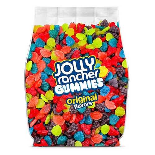 Yummy Chew JollyRanchers Gummies Bulk Candy 2重量ポンド - Assorted Fruit Flavored Original JollyRancher Gummy Candy Bulk - Gummy Candy JollyRanchers Bulk Pack - 2 Pounds