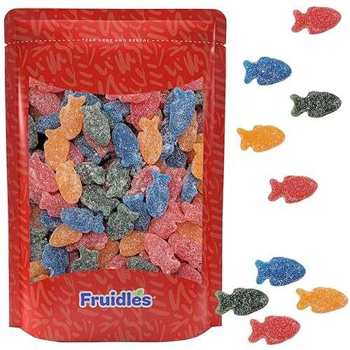 Fruidles Multicolor Sanded JUJU Fish Gummi Candy Holiday Treats, Delicious Gummy Candy, Fun and Festive Holiday Snacking, Party Favor (1 Pound)