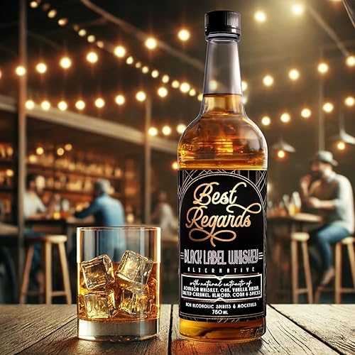 BEST REGARDS Black Label Whiskey Alternative / Non-Alcoholic / The World s Leading Developer of Non-Alcoholic Spirits, Liqueurs \u0026 Mocktails / 25.4 FL OZ (750 ML)