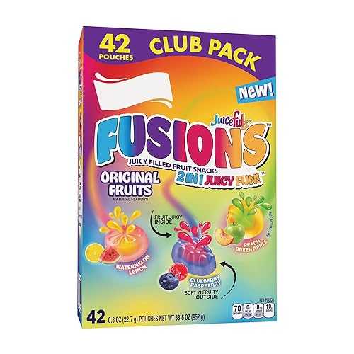 Generic Juicefuls Fusions Fruit Snacks Variety Pack 42 Pouches (0.8 薬局衡オンス each) Made with Real Fruit \u0026 Natural Colors Gluten Free, Non GMO
