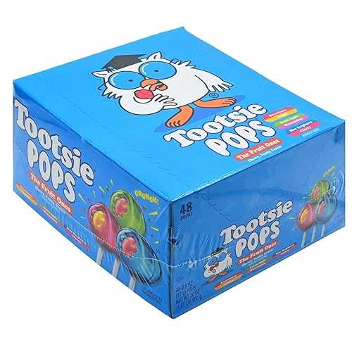 Tootsie Pops The Fruit Ones, Assorted Fruit Flavored Lollipops with Chewy Fruity Center, 30 Ounces, 48 Count