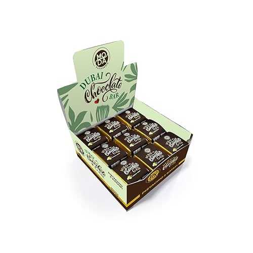 Moda Foods Dubai Chocolate Mini Bars (0.7 薬局衡オンス Each) Pistachio Cream \u0026 Kataifi Filled Milk Chocolate, Viral Dubai Chocolate Bites, Individually Wrapped Gourmet Candy (36)