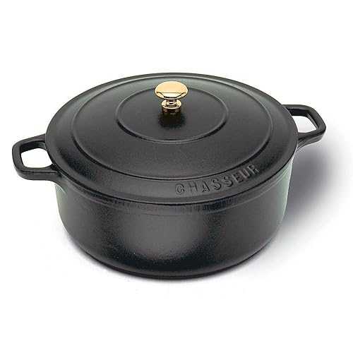 パデルノ ワールド キュイジーヌ 8.625 インチ ブラック ラウンド ダッチ オーブン Paderno World Cuisine 8.625 Inch Black Round Dutch Oven｜Glomarket