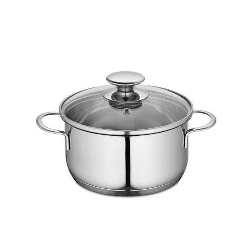 K&uuml;chenprofi Mini Stockpot with Glass Lid, 1.6 Quart, 6.25" Diameter K&uuml;chenprofi K chenprofi Mini Stockpot with Glass Lid, 1.6 Quart, 6.25" Diameter｜Glomarket