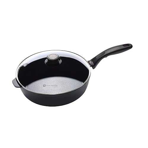 Swiss Diamond IH ソテーパン 蓋付き - 3.8 QT (10.25 インチ)、グレー Swiss Diamond HD Classic Nonstick Induction Saut Pan w/Lid - 3.8 Qt (10.25")｜Glomarket