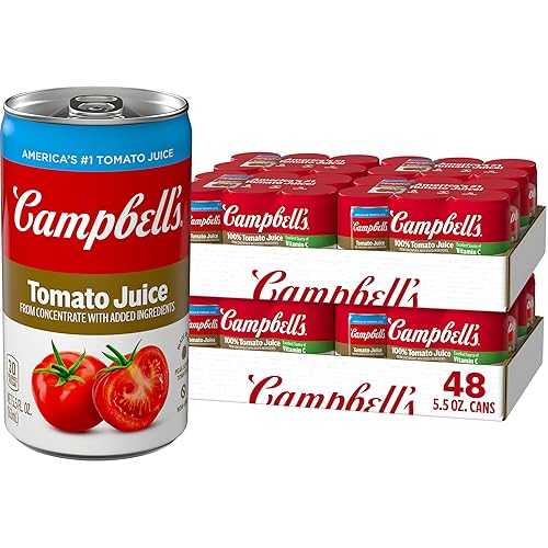 キャンベル 100% 赤茄子清涼飲料水, 11.5 fl 薬局衡オンス 缶 (6容器に並べる) Campbell\u0027s 100% Tomato Juice, 11.5 fl 薬局衡オンス Can (6 Pack)