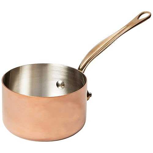 Mauviel M'Heritage M'150B 銅ソースパン 0.8 QT- 4.7 インチ、ブロンズハンドル Mauviel M'Heritage 150 B 1.5mm Polished Copper & Stainless Steel Sauce Pan With Brass Handles, 0.9-qt, Made in France｜Glomarket