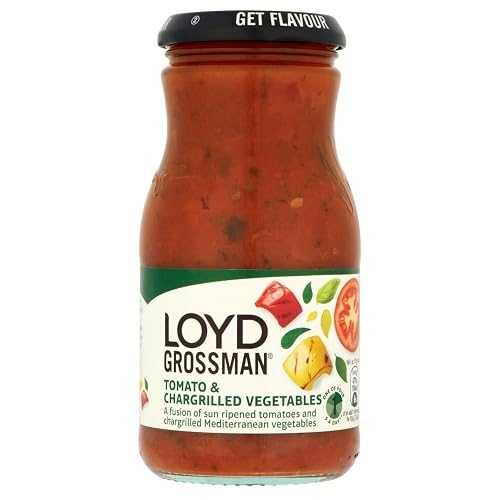 ロイド・グロスマン パスタソース - トマトと炭火焼き野菜 (350g) - 2個パック Loyd Grossman Pasta Sauce - Tomato & Chargrilled Vegetables (350g) - Pack of 2｜Glomarket