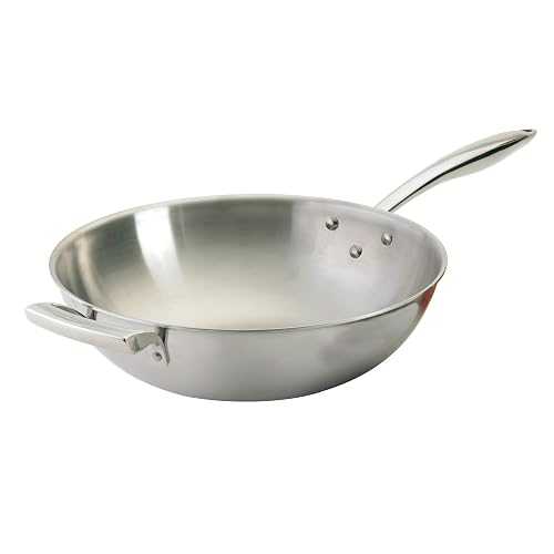 Browne 12インチ ステンレススチール中華鍋 Browne Foodservice Browne 12" Stainless Steel Wok|Glomarket