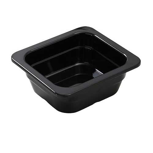 Yanco GN-706BK GN パン 7 インチ x 6.375 インチ x 2.5 インチ パン、26 オンス、ブラック、メラミン、6 個パック Yanco GN-706BK GN PAN 7" x 6.375" x 2.5" PAN|Glomarket