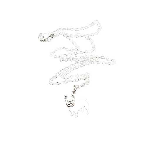 フレンチ ブルドッグ チャーム スターリング シルバー ネックレス CY Design Studio French Bulldog Charm Sterling Silver Necklace｜Glomarket