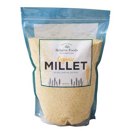 Whole Organic Hulled Millet Seed - 5lb Millet Organic Whole Grain Seed- Gluten-Free Grain for Porridge, Salads, Fruits - Non-GMO Packed w/proteins, fiber, & more Relative Foods Whole Organic Hulled Millet Seed - 5lb ｜Glomarket