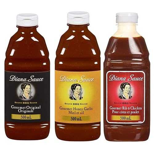ダイアナソース グルメ オリジナル、ハニーガーリック、リブ&チキン各種、各 500ml、3 パック {カナダから輸入} Diana Sauce Gourmet Original, Honey Garlic and Rib & Chicken Variety, 500ml each, 3-Pack {Imported from Canada}｜Glomarket