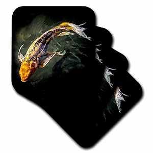 3dRose Awesome Koi Fish-Ceramic Tile Coasters, Set of 4 (CST_77236_3)