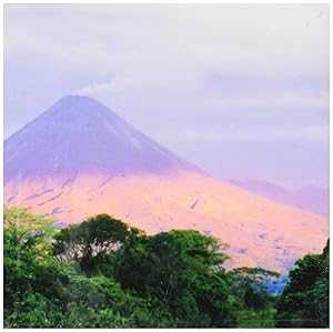 3dRose CST_87152_3 Arenal Volcano NP, Alajuela, Costa Rica - SA22 CBE0004 - Christopher Bettencourt - Ceramic Tile Coasters, Set of 4
