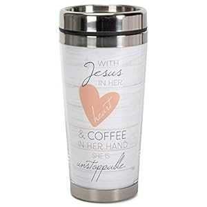 Dicksons with Jesus and Coffee 彼女はアンストッパブル 16 オンス ステンレススチール トラベル タンブラー マグ Dicksons with Jesus and Coffee She is Unstoppable 16 Ounce Stainless Steel Travel Tumbler Mug