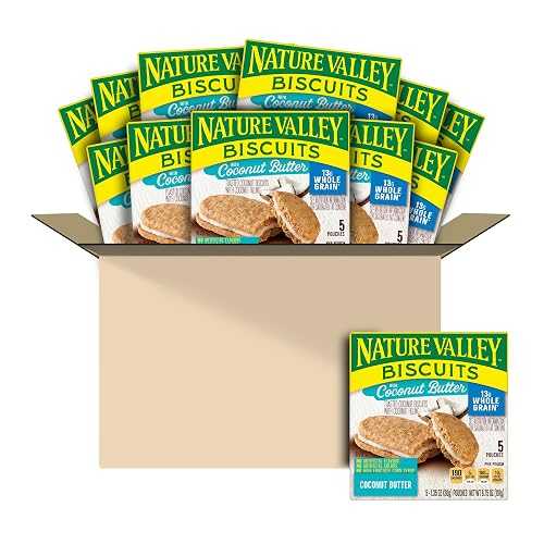 Nature Valley Biscuit Sandwiches, Coconut Butter, Snacks, 5 ct, 6.75 OZ (Pack of 12)｜Glomarket