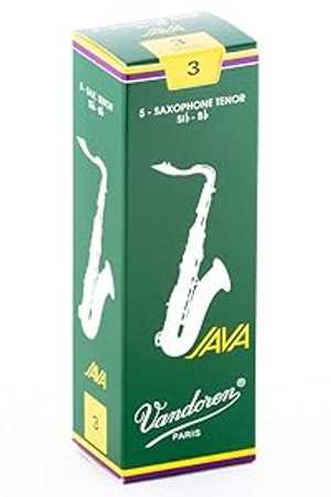Vandoren SR273 テナーサックス JAVA リード強度 3; 5個入りボックス Vandoren SR273 Tenor Sax JAVA Reeds Strength 3; Box of 5