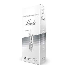 D'Addario Woodwinds Rico Hemke Baritone Sax Reeds, Strength 3.0, 5-pack - RHKP5BSX300