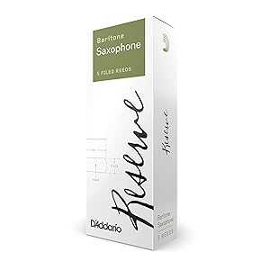 Rico D'Addario Woodwinds Reserve, Baritone Saxophone Reeds, Strength 2.0, 5-Pack