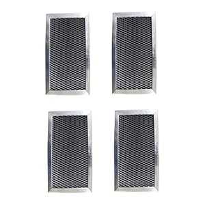 GE: WB02X10956、JX81H、WB02X11544、Samsung: DE63-00367D、DE63-30016D Frigidaire: 5304453397 (4 パック) と互換性のある交換用カーボン フィルター Duraflow Filtration Replacement Carbon Filters compatible with GE: WB02X10956, JX81H,
