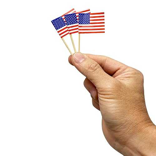1,440 Count / KingSeal Mexican Flag Toothpicks, 2.5 Inch, Ideal for Mexican Restaurants, Cinco De Mayo, Appetizers, Cocktails, and More - 10 Packs x 144|Glomarket